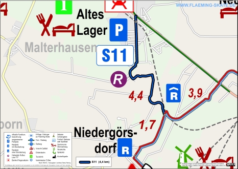 Kaart S11 Pętla Altes Lager