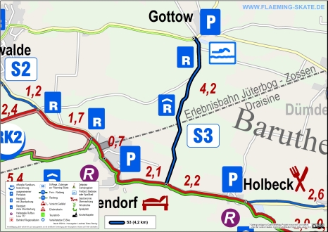 Kaart S3 Luckenwalde - Gottow