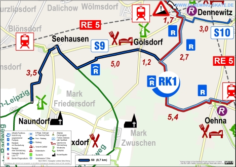 Karta S9 Gölsdorf - Naundorf