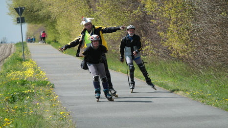 Skate auf der Flaeming-Skate während des Frühlings | Foto: Landkreis TF