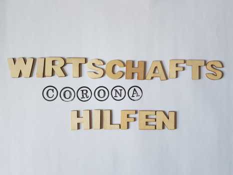 Schriftzug Corona-Hilfen | Foto: Landkreis Teltow-Fläming