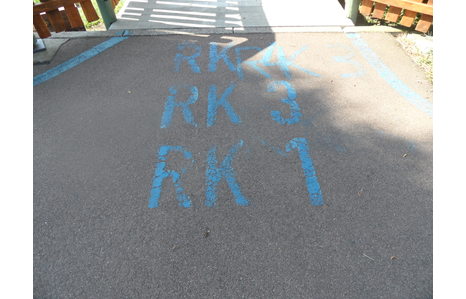 Foto: Verblasste Flaeming-Skate-Markierung