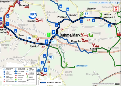 Mapa S8 Dahme - Körbaer Teich