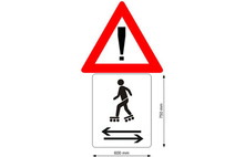 Warning, skaters crossing