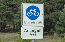 Fahrradstraße, Anlieger frei | Foto: Pressestelle TF